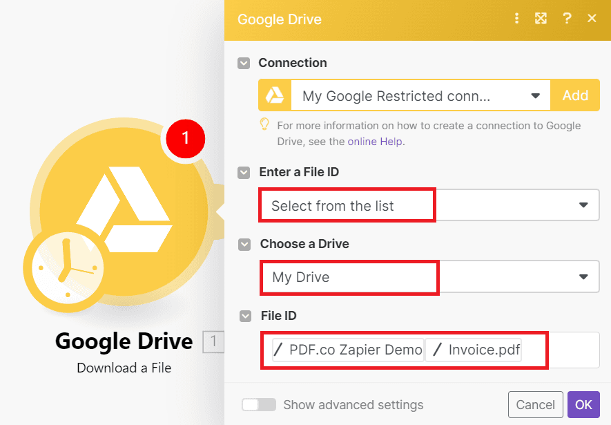 Google Drive Configuration