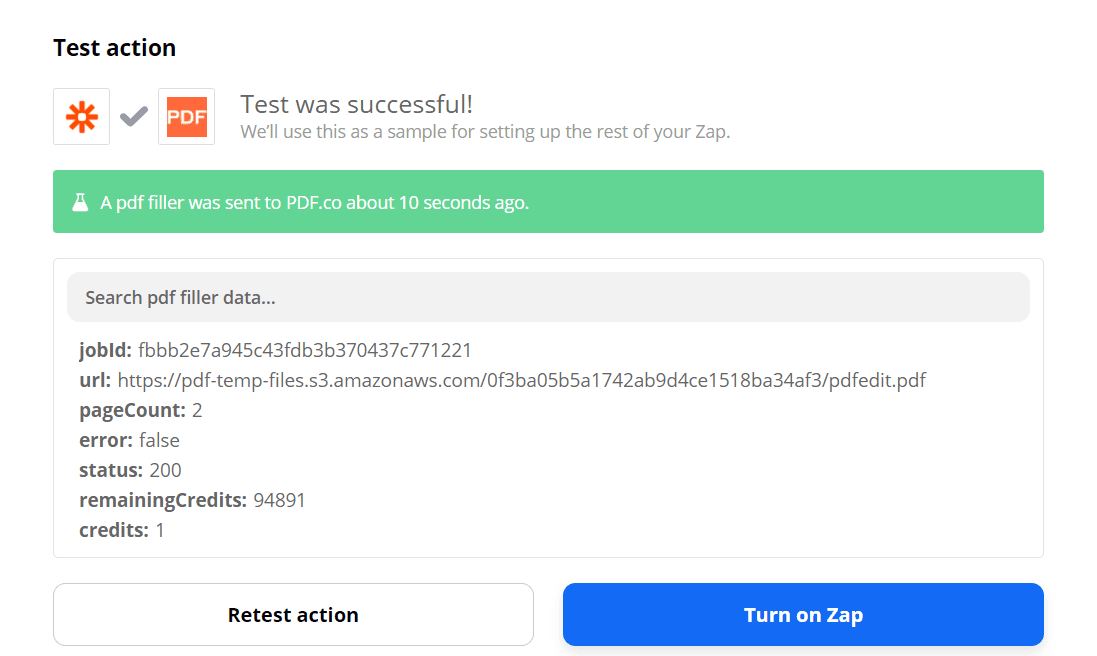 PDF.co Call Processed Successfully