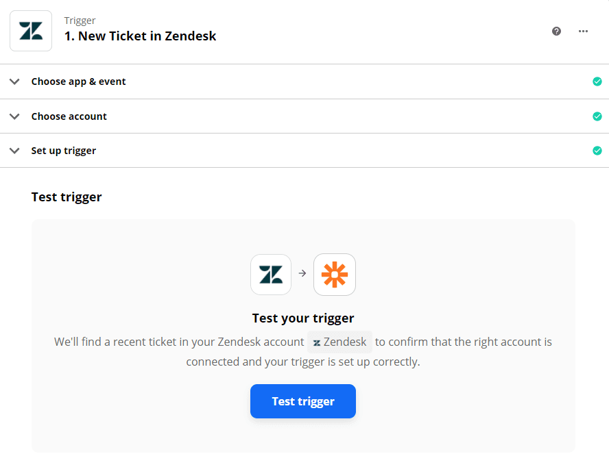 Test Zendesk Trigger