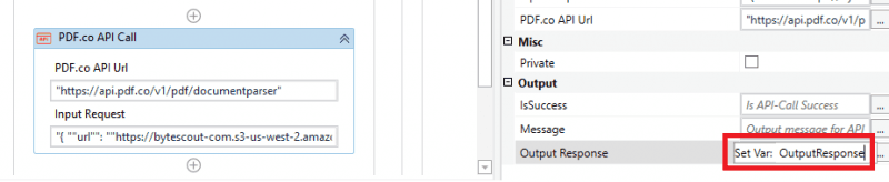 Set Output Response