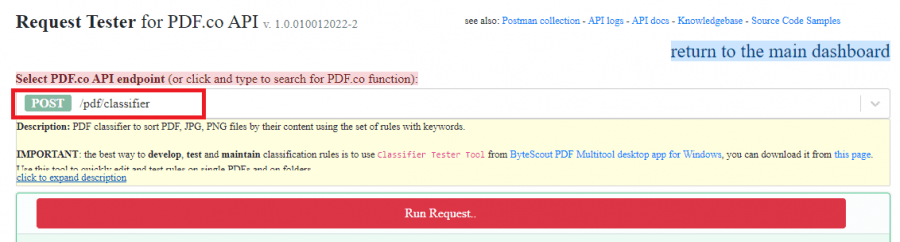 Select PDF Classifier