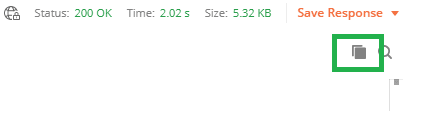Copy to clipboard on Postman