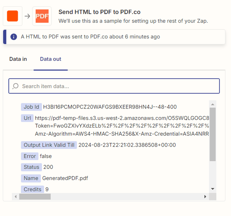 Test the PDF.co Action