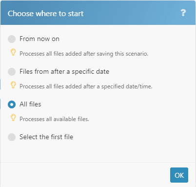 Start process