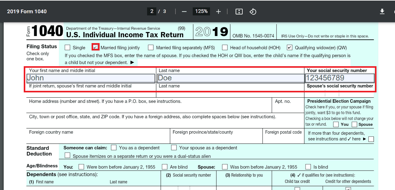 Created Fillable Fields
