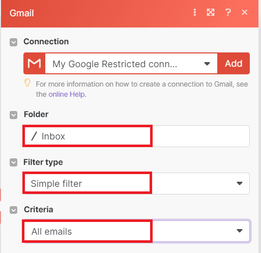 Gmail Configuration