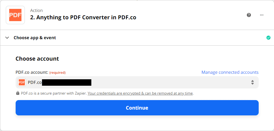 Connect PDF.co Account