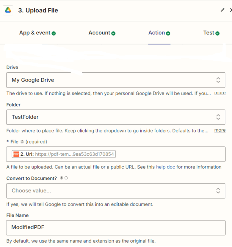 Configure Upload File