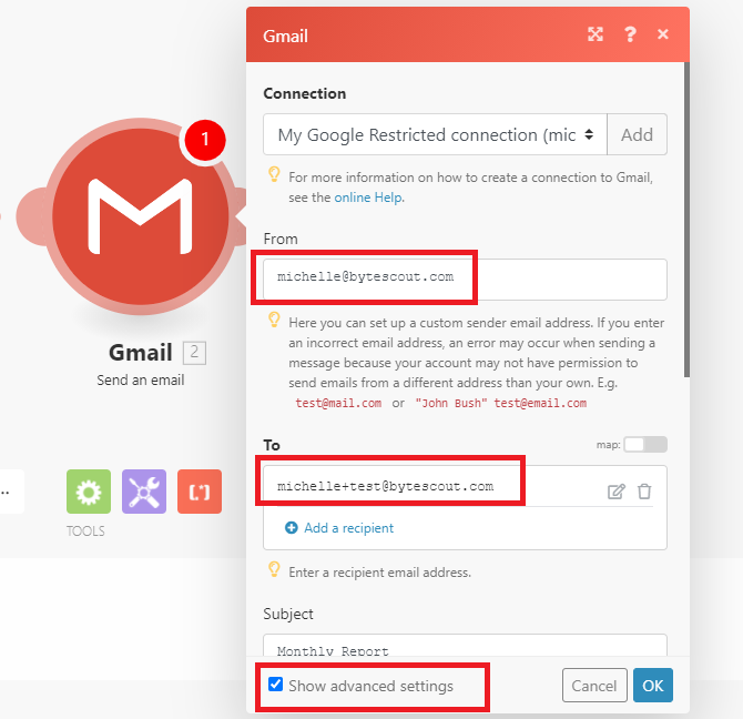 Configure the Gmail Module