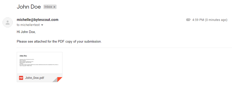 Gmail Email Inbox Of Test Email