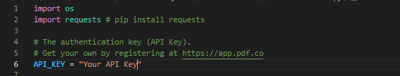 PDF.co API Key