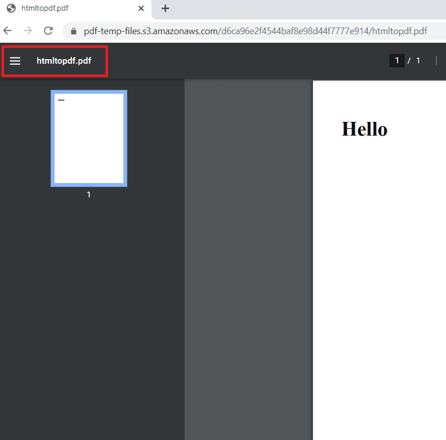 Converted HTML to PDF