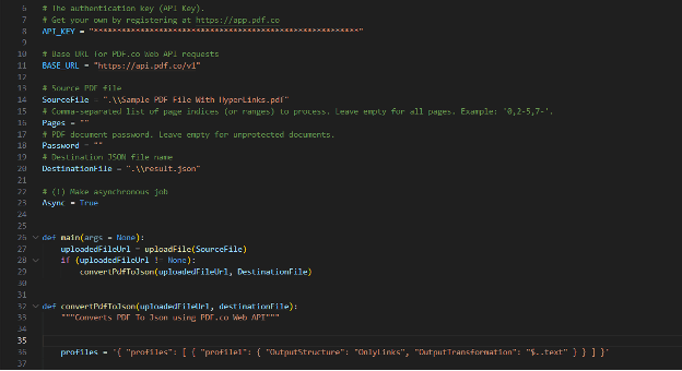 Configure the Python Code