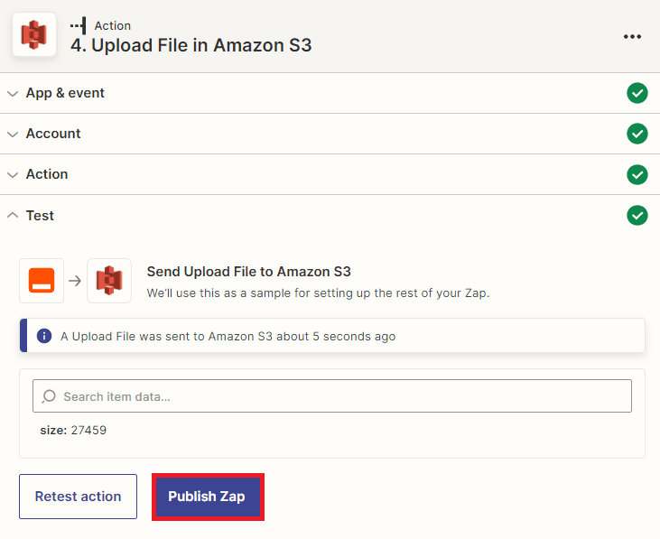 Amazon Test Result