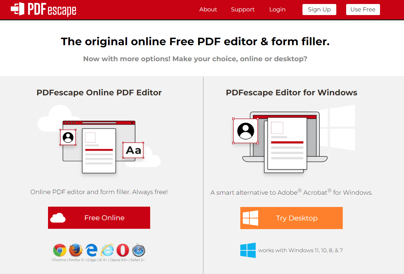 PDFescape Screenshot