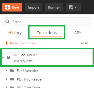 Postman Collections Tab