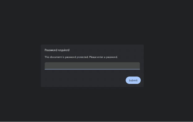 Enter the Security Password