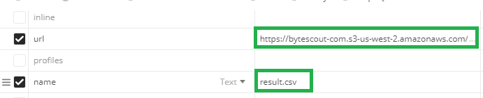 PDF to CSV url and name