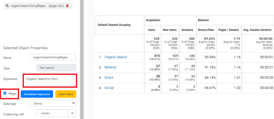 Find Table Value Using Regex