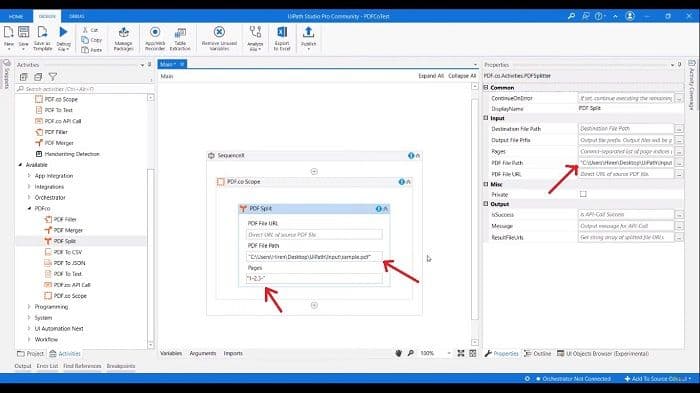 UiPath Split PDF
