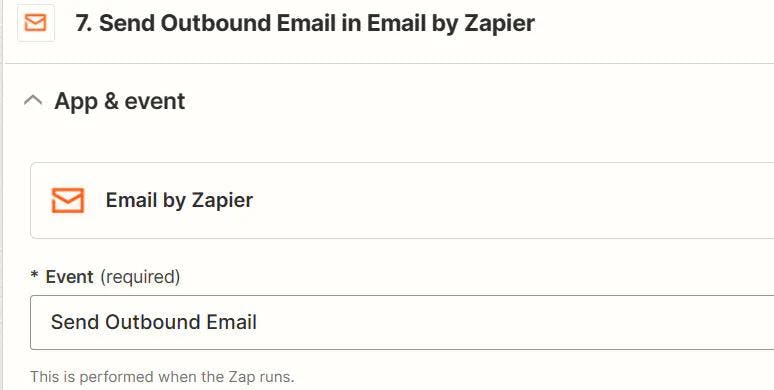 Emailing from Zapier