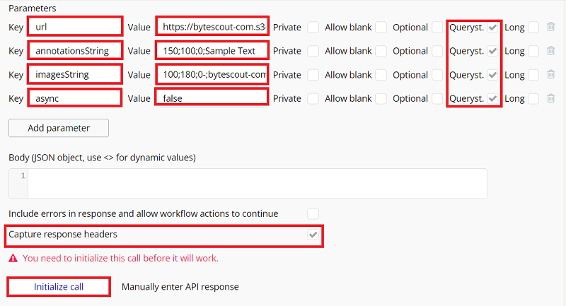 Step 10 – Add Parameters
