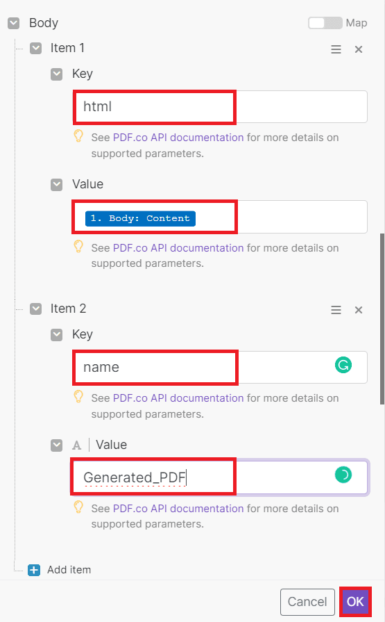 Configure PDF.co Module