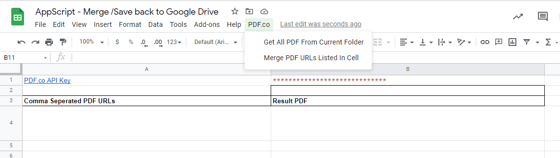 Input Spreadsheet