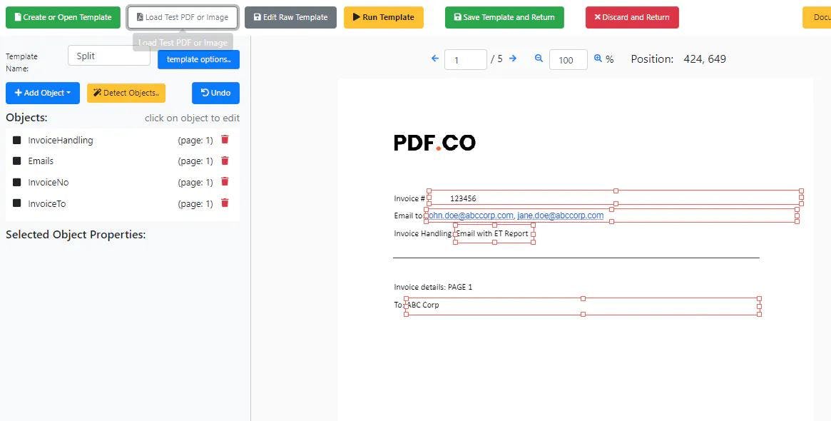 The Document Parser Editor