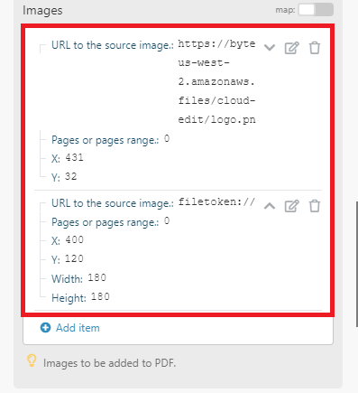 All Image Objects added to Images Parameter