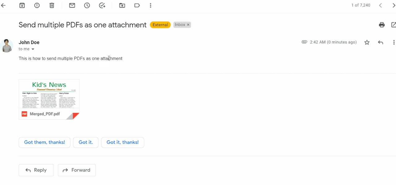 Email with an Attachment