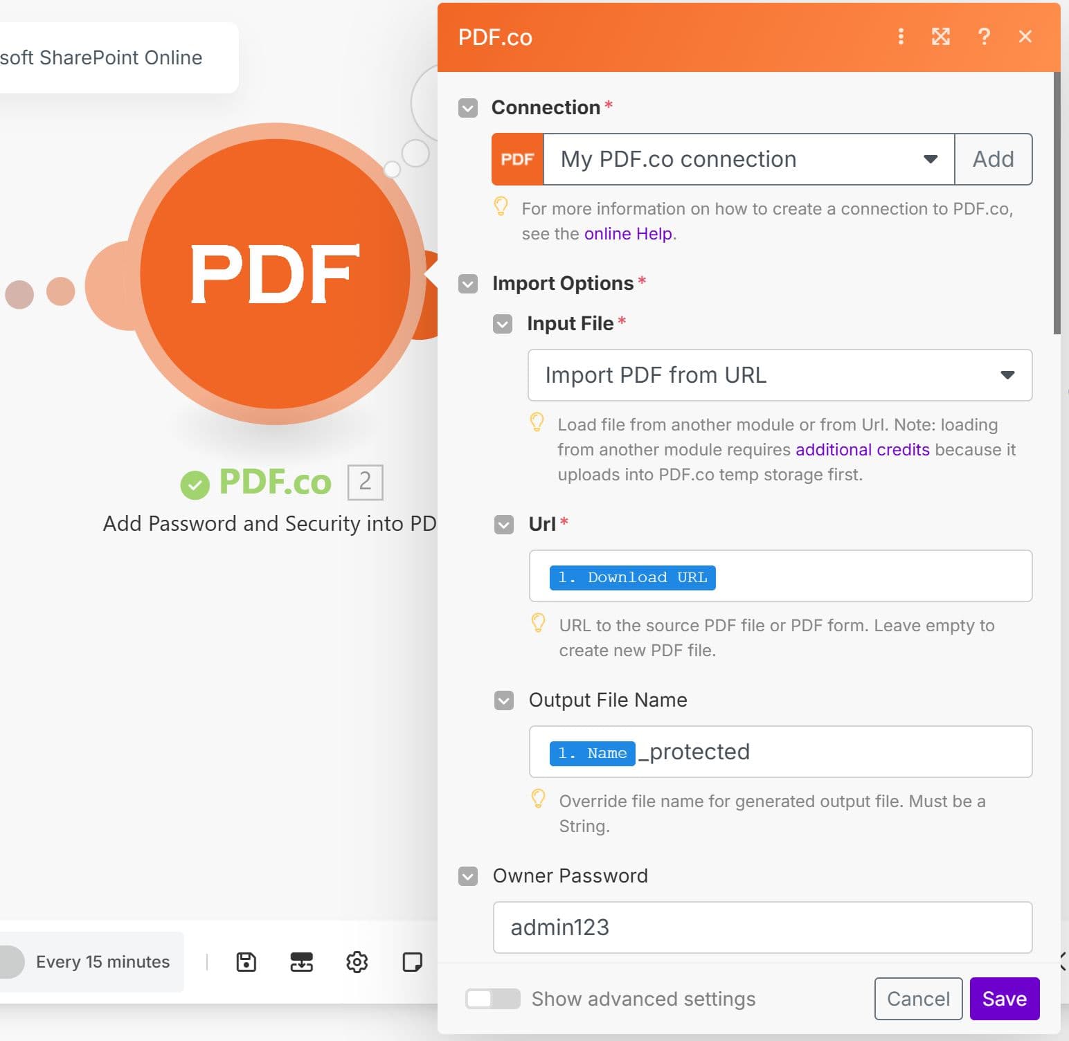 Configure the PDF Security Module