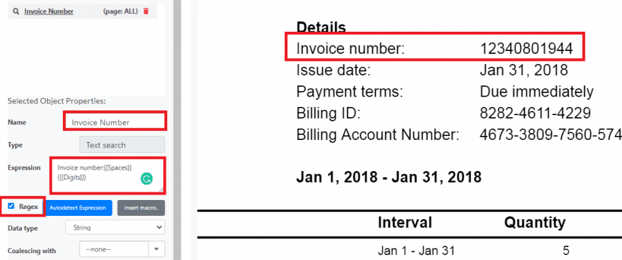Search Invoice Number Using Macros