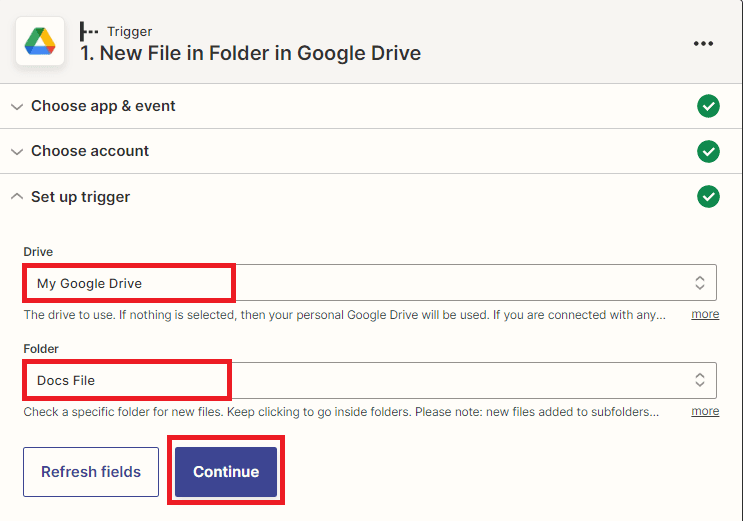 Google Drive Configuration