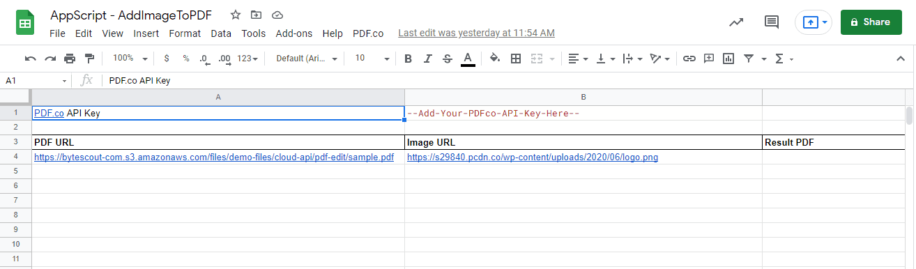 AppScript - Google Sheet