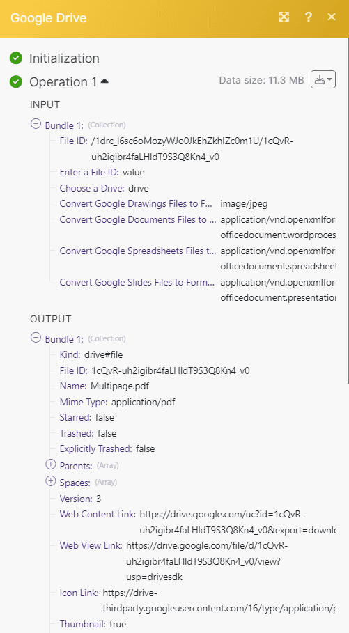 Google Drive result