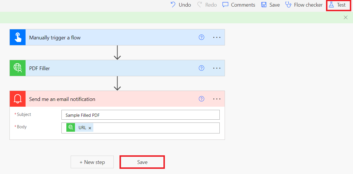 Step 5: Test and Run Workflow