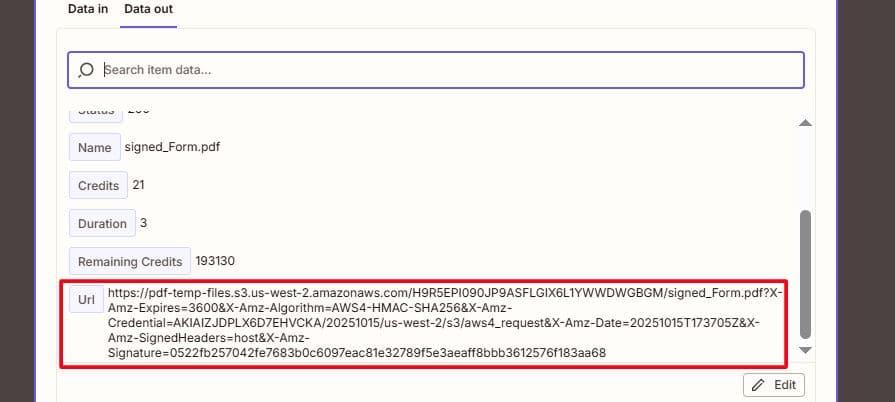 URL Output