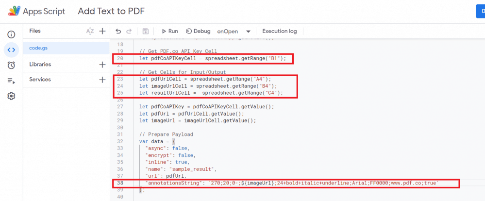 Google App Script Code