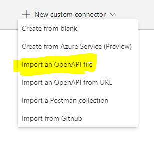 Import an OpenAPI file