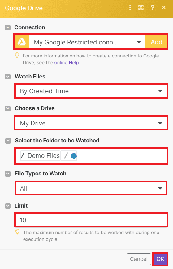 Setup Google Drive