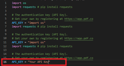 PDF.co API Key