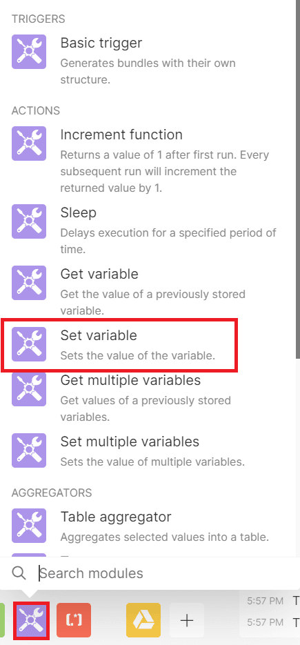 Set Variable Tool