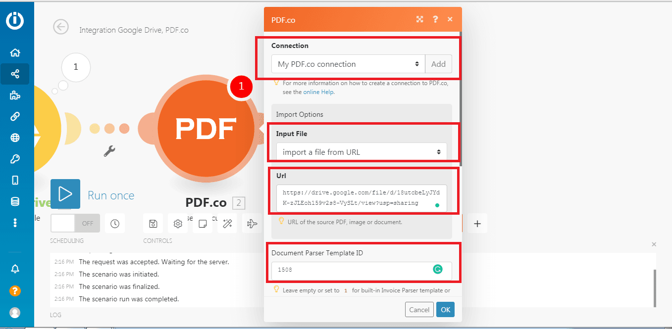 Configure PDF.co Module