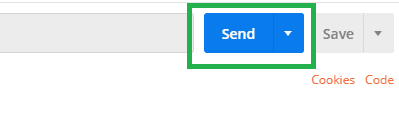 Screenshot of the Send button