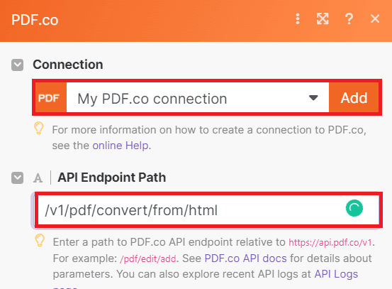 Configure PDF.co Module