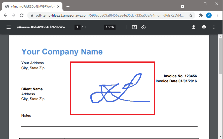 Microsoft Lens File Signed Using PDF.co PDFFiller