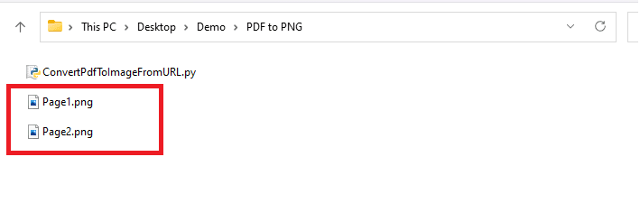 Resulting files