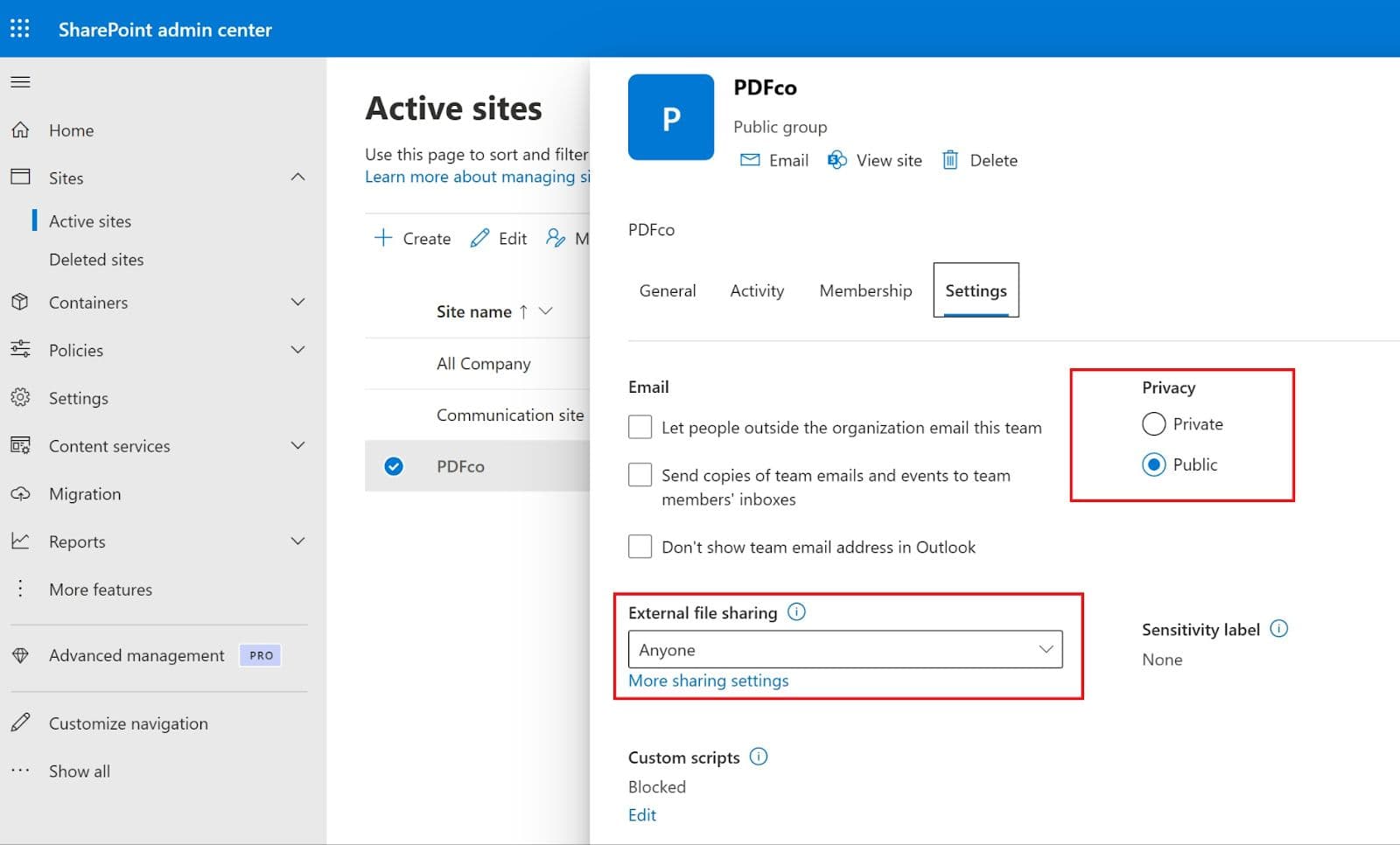 Site Permissions