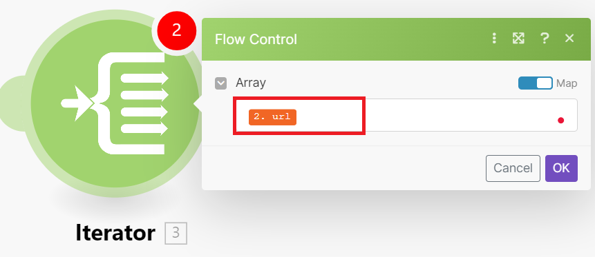 Screenshot of adding Array